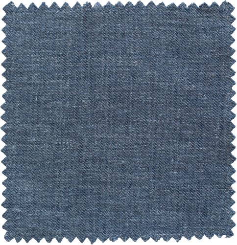 Blue fabric swatch samples isolated with clipping path